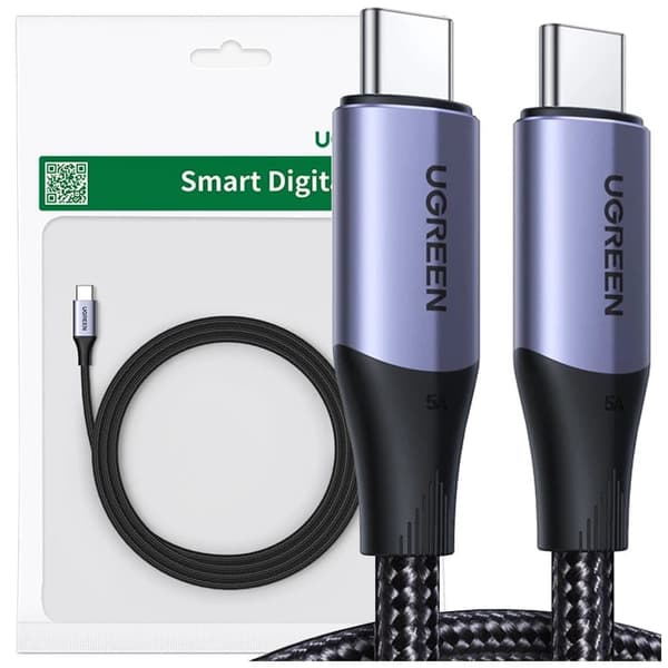 Ugreen US355 USB-C 3.1 Gen 2 / USB-C 3.1 Gen 2-kabel 1 m - svart