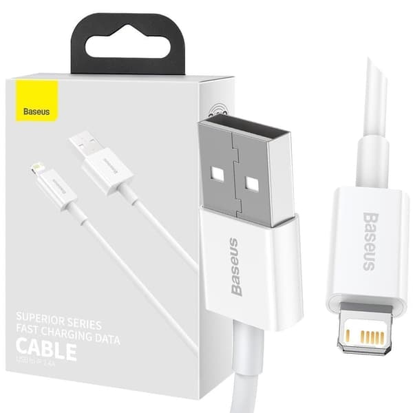 Baseus Superior kabel USB - Lightning 2,4A 2 m hvit (CALYS-C02)