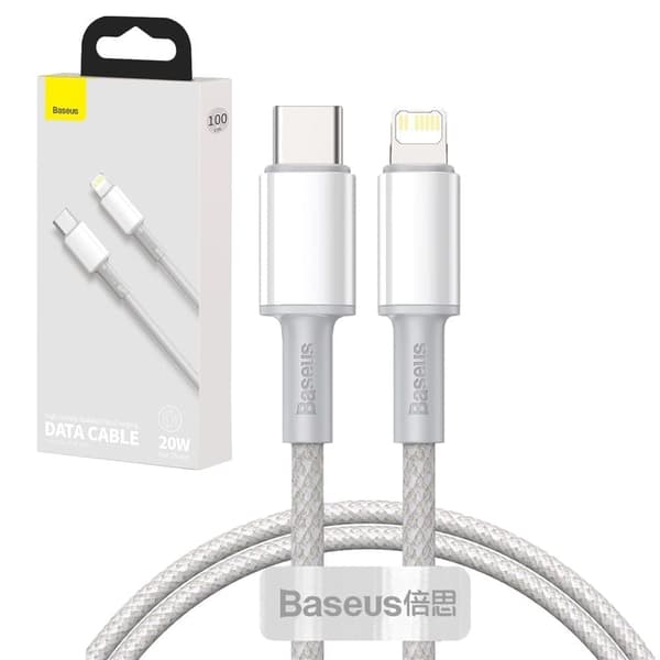 Baseus USB Type C - Lynkabel hurtiglading Strømforsyning 20 W 1 m hvit (CATLGD-02)