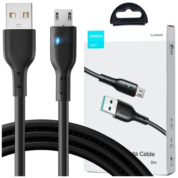 USB - mikro USB-kabel 2,4A 2m Joyroom S-UM018A13 - svart