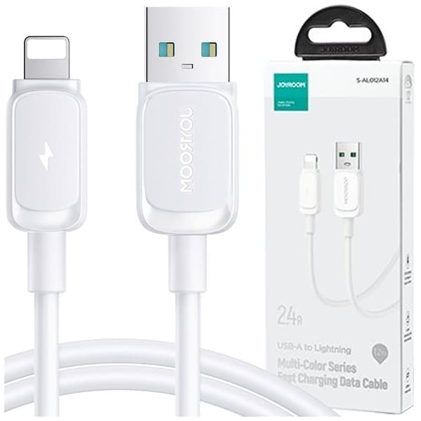 Lightning - USB 2,4A-kabel 1,2m Joyroom S-AL012A14 - hvit