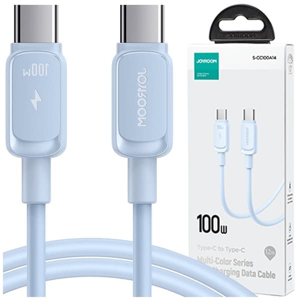 USB C - USB C-kabel 100 W 1,2 m Joyroom S-CC100A14 - blå