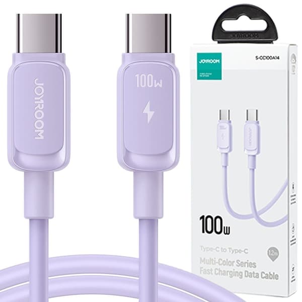 USB C til USB C-kabel 100 W 1,2 m Joyroom S-CC100A14 - lilla