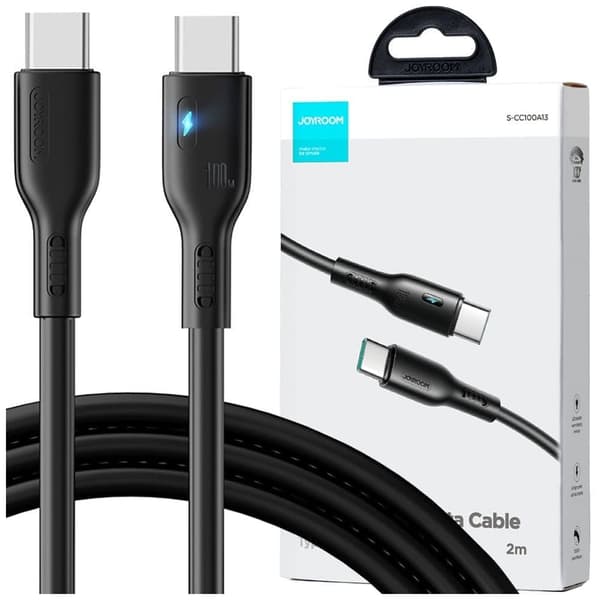 USB C - USB C-kabel 100W 2m Joyroom S-CC100A13 - svart