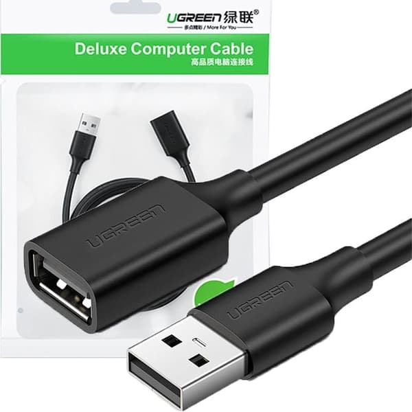 Ugreen forlengelse USB 2.0-adapter 5m svart (US103)