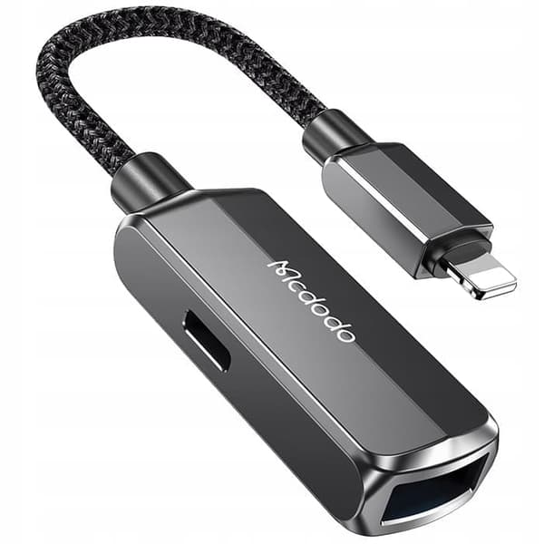 MCDODO ADAPTER LYNADAPTER USB 3.0 OTG-KABEL IPHONE-LADDNING