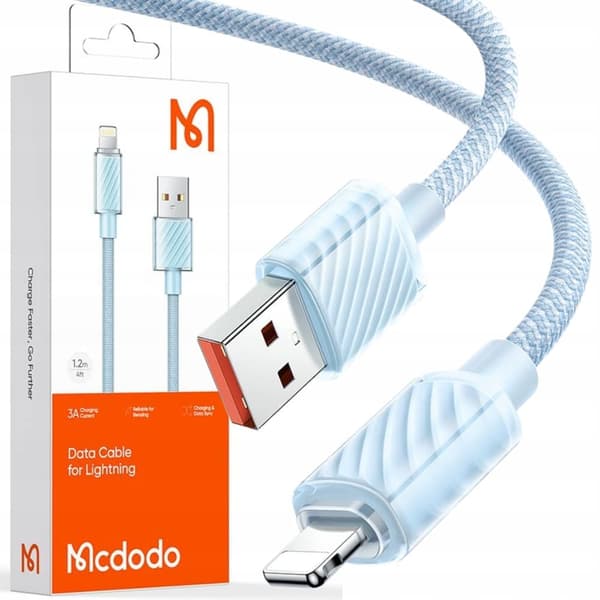MCDODO LADDARE LIGHTNING USB-KAAPELI IPHONE 11 12 13 14 PRO 1M BLÅ