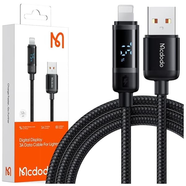 MCDODO LADDARE USB LIGHTNING-KABEL SNABBLADDNING IPHONE 1M LED