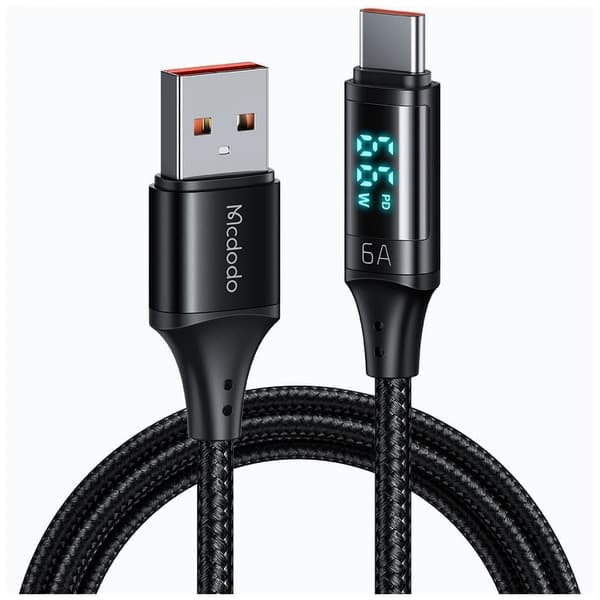 MCDODO CABLE MED DISPLAY USB-C SNABBLADDNING USB TYPE C 5A 66W 1M