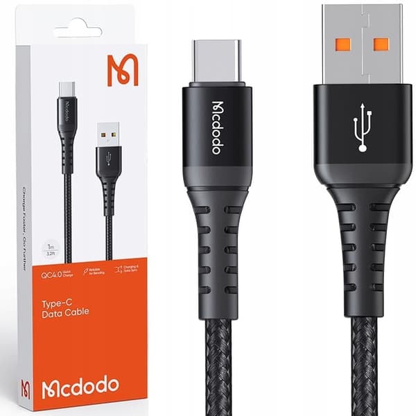 MCDODO USB-C-KAAPELIN SNABBLADDNING FOR SAMSUNG XIAOMI USB TYPE C QC 4.0 3M