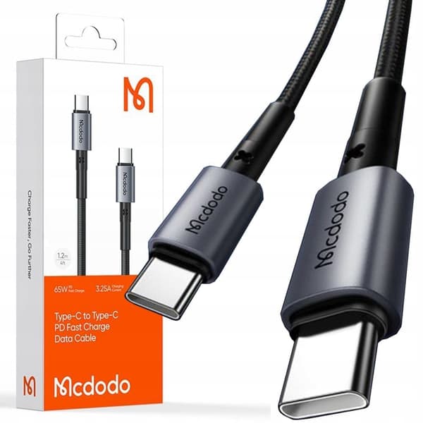 MCDODO USB-C-KAAPELIN SNABBLADDNING FOR SAMSUNG APPLE USB TYPE C 3A 65W 1M