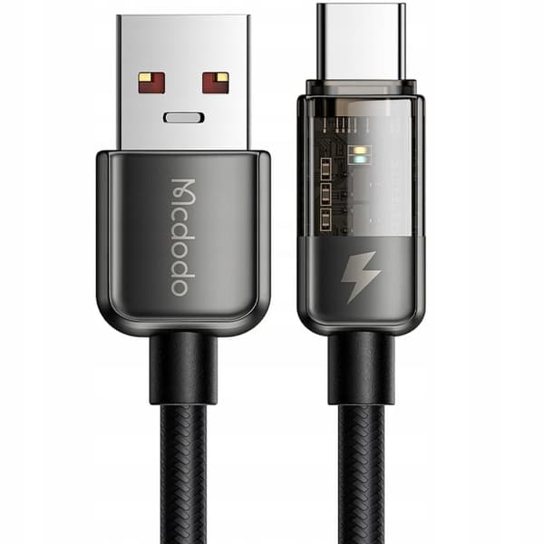 MCDODO USB-C KABEL SNABBLADDNING FOR SAMSUNG USB TYPE C 6A 100W 2M LED