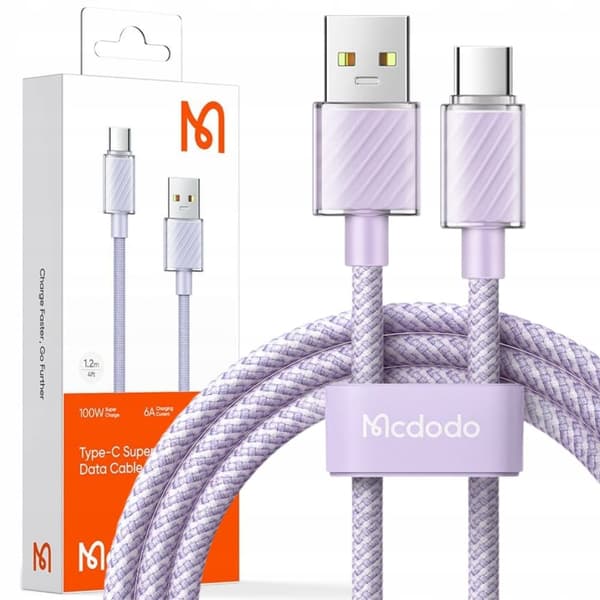 MCDODO USB-C KABELSNABBLADDNING FOR SAMSUNG USB-LADDARE TYPE C 100W 1M