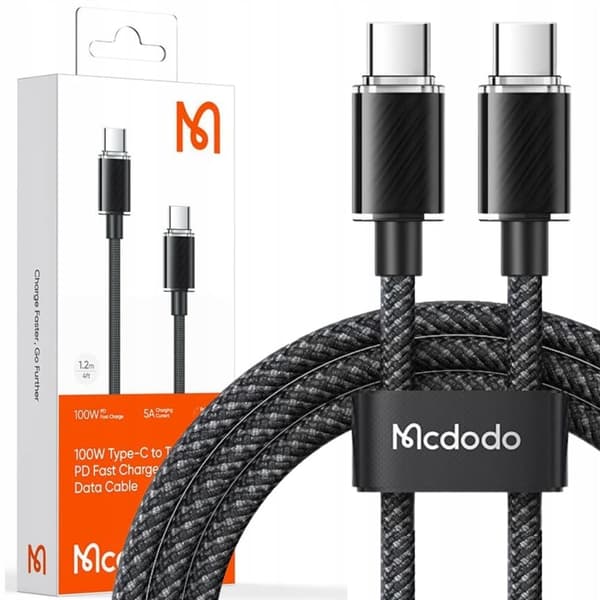MCDODO USB-C KABELSNABBLADDNING FOR SAMSUNG USB-LADDARE TYPE C 100W 1M
