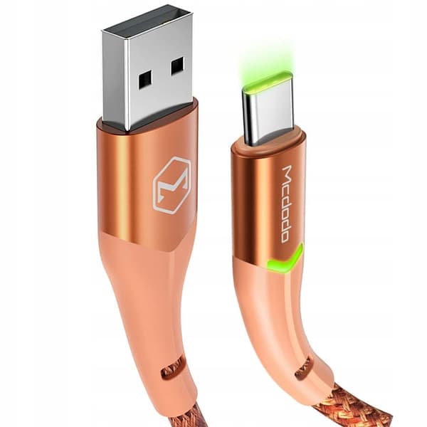 MCDODO USB-C-KAAPELIN SNABBLADDNING FOR SAMSUNG USB-LADDARE TYPE C LED 1M