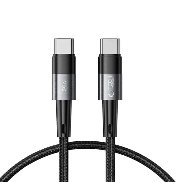 TECH-PROTECT ULTRABOOST TYPE-C KABEL PD60W/3A 25CM GRÅ