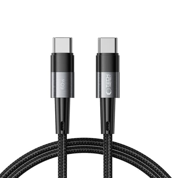 TECH-PROTECT ULTRABOOST TYPE-C KABEL PD60W/3A 100cm GRÅ