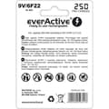Miniatyrbillede 2 af 2: Genopladelige batterier EverActive EVHRL22-250 6F22 200 mAh 9 V