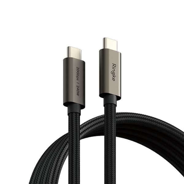 RING USB 3.2 GEN 2X2 TYPE-C KABEL PD240W 100cm SVART