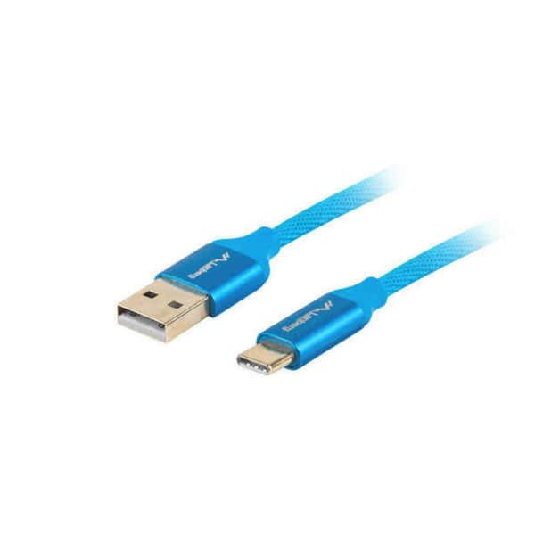USB A til USB C-kabel Lanberg Quick Charge 3.0 Blå - 0,5 m