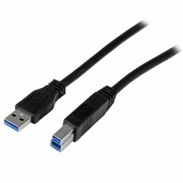 USB A til USB B-kabel Startech USB3CAB2M            Sort