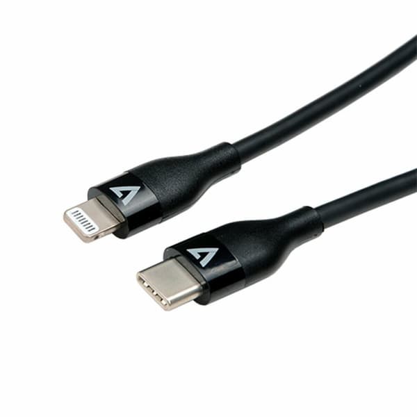 USB-C til Lightning-kabel V7 V7USBCLGT-1M Sort 1 m (1 enheder)