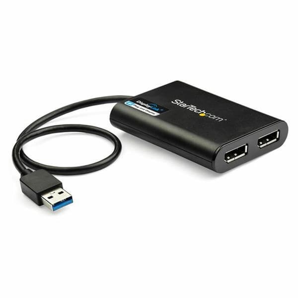 DisplayPort-kabel USB 3.0 Startech USB32DP24K60 Sort
