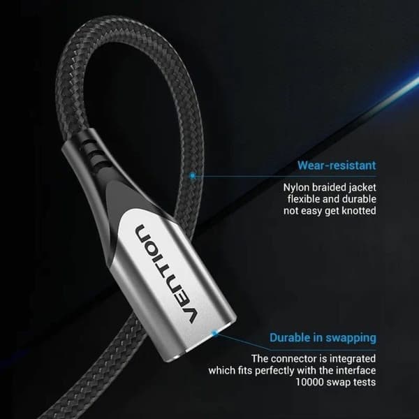 Skarvsladd USB Vention TABHF 1 m Grå (1 antal)