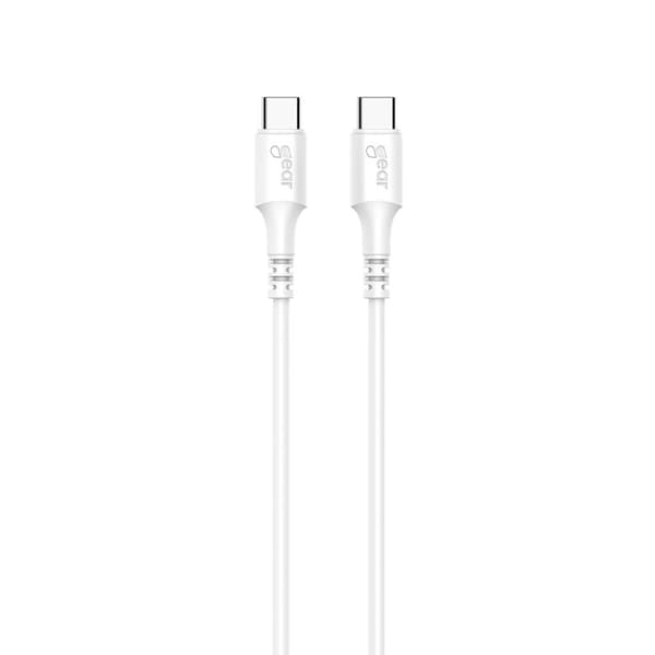 Laddkabel USB-C till USB-C 2.0 0.5m Kabel Vit