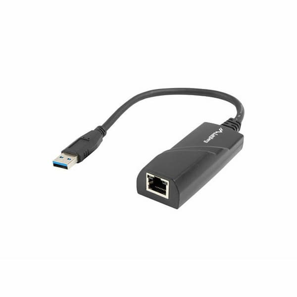 USB till Ethernet Adapter Lanberg NC-1000-01 15 cm Svart