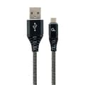 Miniatyrbild 1 av 2: USB-kabel till mikro-USB GEMBIRD CC-USB2B-AMMBM-2M-BW Svart 2 m