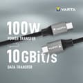 Miniatyrbild 7 av 9: USB-C-kabel Varta 2 m Svart