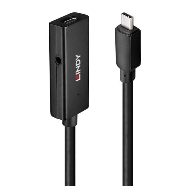 USB-C-kabel LINDY 43356 5 m Sort