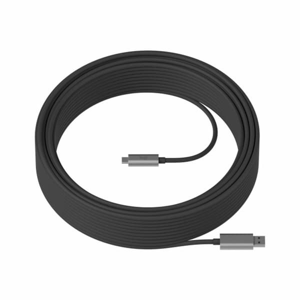 USB A til USB C Kabel Logitech 939-001802 Svart 25 m