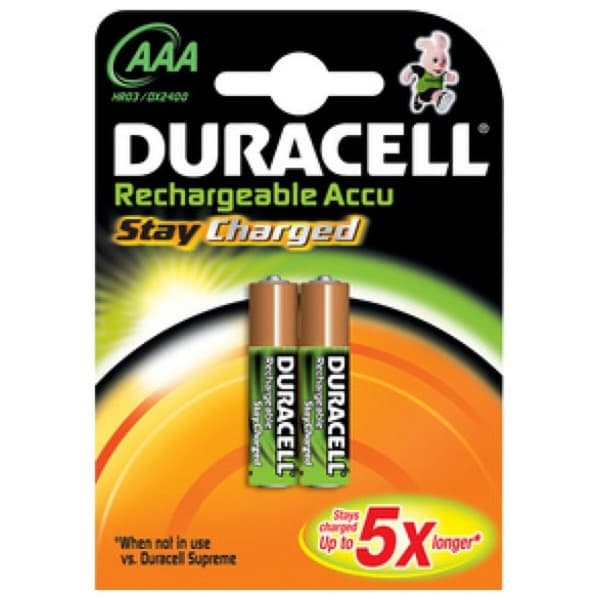 Ladattavat paristot DURACELL HR03 1.2 V AAA (2 osaa)