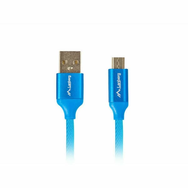 USB-kaapeli - micro-USB Lanberg CA-USBM-20CU-0018-BL Sininen 1,8 m (1 osaa) 1,8 m