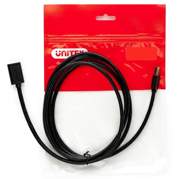 USB-kabel Unitek Y-C450GBK Hankontakt/Honkontakt Svart 2 m