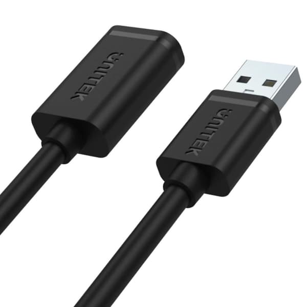 USB-kabel Unitek Y-C450GBK Hankontakt/Honkontakt Svart 2 m