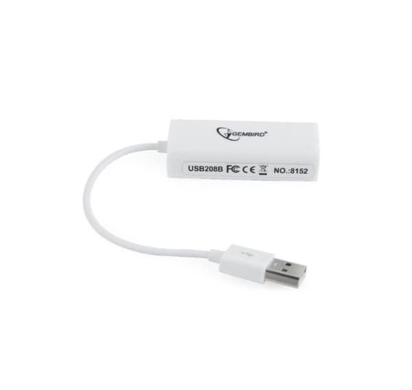 I/o-adapter usb2 til lan rj45/nic-u2-02, Gembird