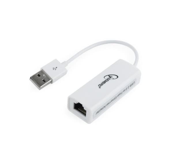 I/o-adapter usb2 til lan rj45/nic-u2-02, Gembird Sort