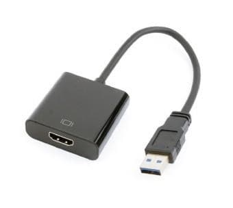 I/O-adapter usb3 til hdmi/a-usb3-hdmi-02, Gembird Sort