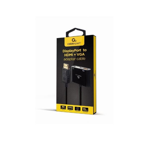 I/o adapter displayp. Til hdmi/vga a-dpm-hdmifvgaf-01, Gembird