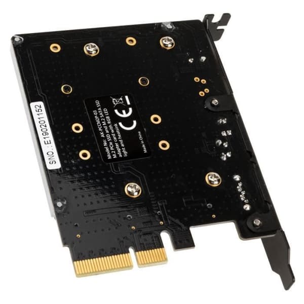 akasa akasa m.2 pci-e sata rgb led adapter karte svartAkasa M.2 PCI-E SATA RGB LED Adapter Karte fodral 121052