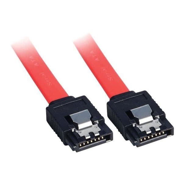 Lindy - SATA-kabel int. med 0,5 m spärrhylsor