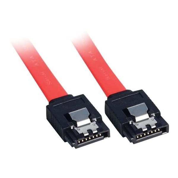 Lindy - SATA-kabel int. med 0,5 m spärrhylsor