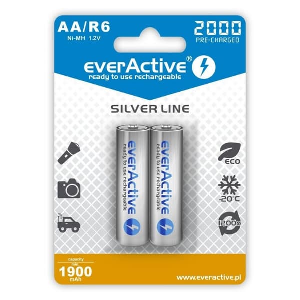Genopladelige batterier EverActive EVHRL6-2000 2000 mAh 1,2 V