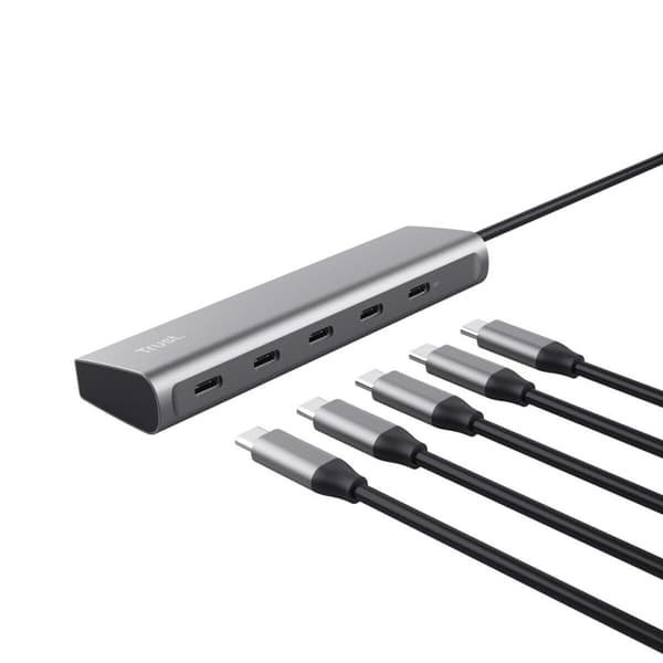 USB Hub Trust 25136 Sølvfarvet 10 cm (1 enheder)