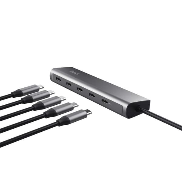 USB Hub Trust 25136 Sølvfarvet 10 cm (1 enheder)
