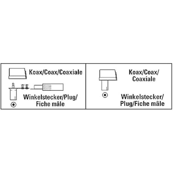 Hama hanantenn koaxialplugg, koaxialvinkel, skruvbar