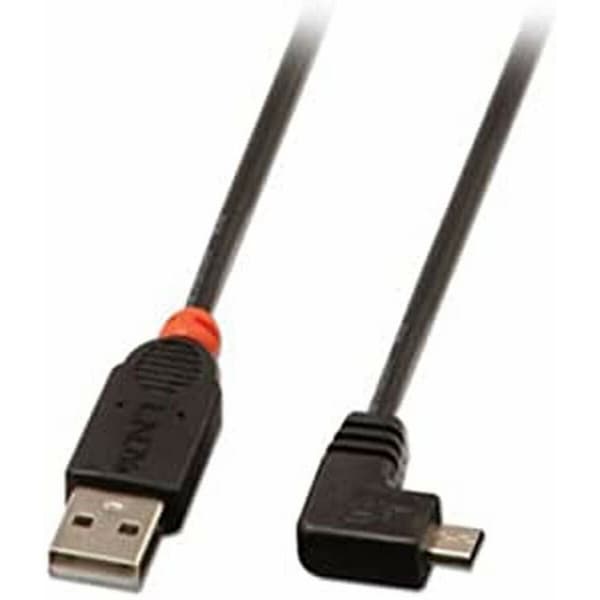 USB 2.0 A till Micro USB B Kabel LINDY 31975 50 cm Svart